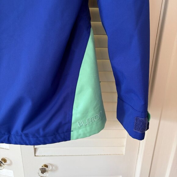 Burton women's Horizon snowboard jacket small blue mint hooded Mountain Dew - Picture 6 of 13